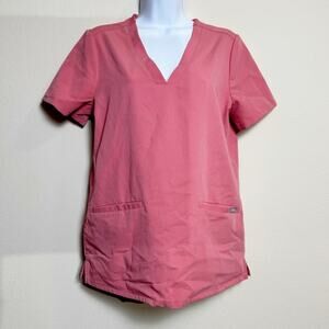 figs | women's casma three pocket salmon women's medical scrub top sz S